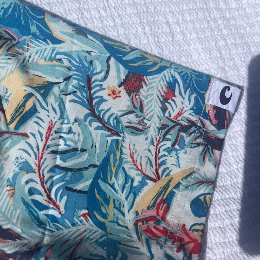 Costa Del Mar men’s tropical print short sleeve button up hybrid shirt size S - Picture 7 of 7